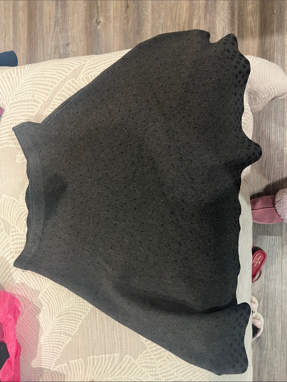 Black Textured A-line Skirt